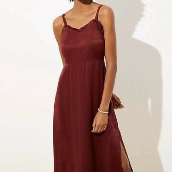 LOFT Dresses & Skirts - 2X HOST PICK Burgundy LOFT Dress